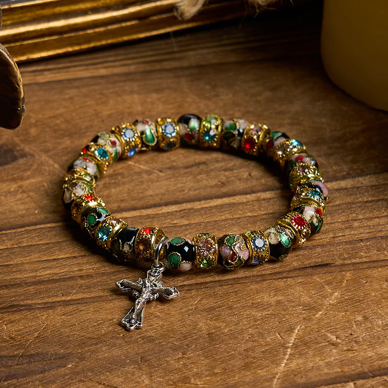 Handcrafted Cloisonné Beads Timeless Faith Bracelet