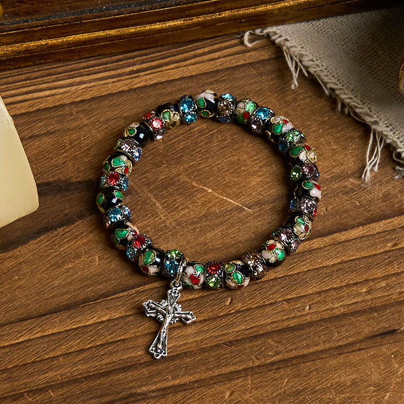 Handcrafted Cloisonné Beads Timeless Faith Bracelet