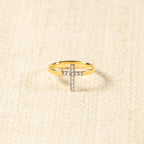 925 Silver Cross & "Trust God" Ring