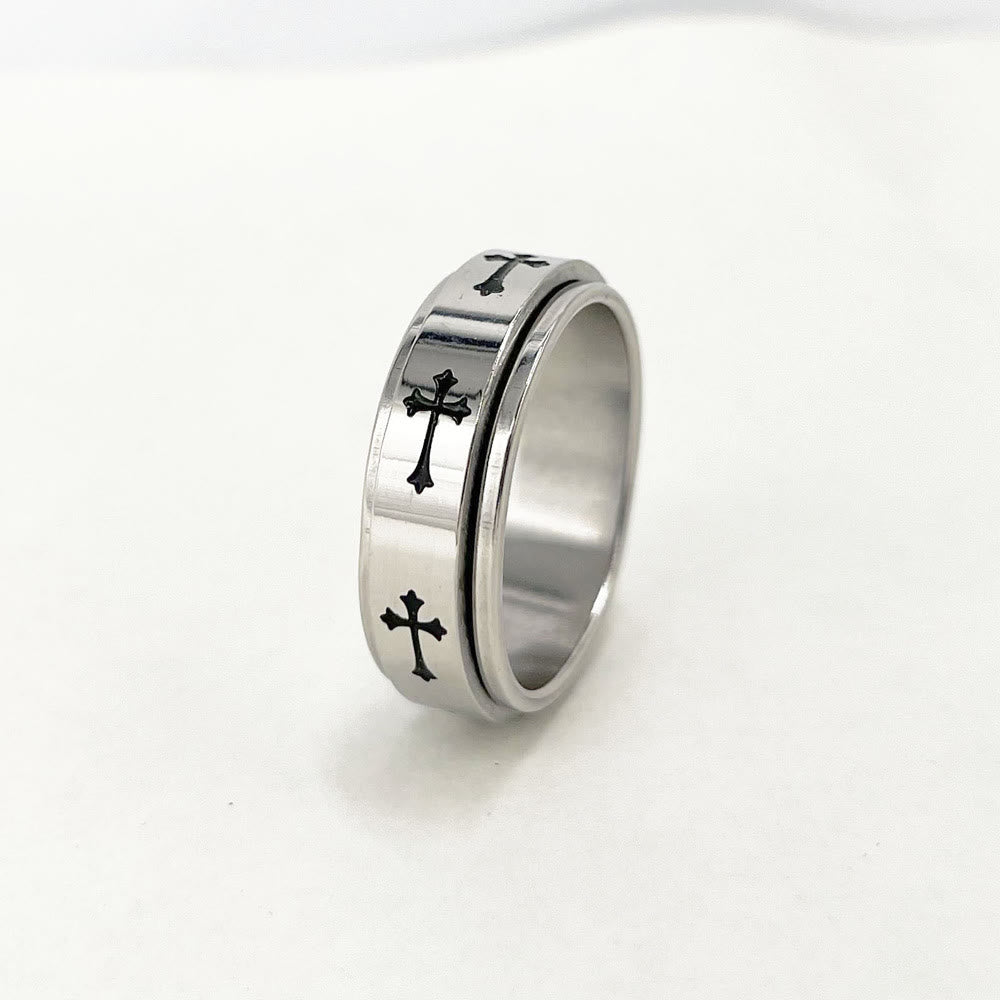 Minimalist Cross Ring