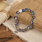 Handcrafted Blue Cloisonné Beads Divine Blessing Bracelet