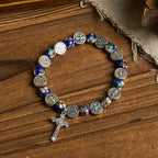Handcrafted Blue Cloisonné Beads Divine Blessing Bracelet