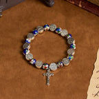 Handcrafted Blue Cloisonné Beads Divine Blessing Bracelet