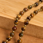 Handmade Tiger's Eye Stone Elastic Rosary Bracelet