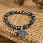 Shiny Black Gallstone Jerusalem-Inspired Bracelet