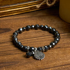 Shiny Black Gallstone Jerusalem-Inspired Bracelet