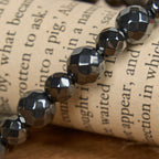 Shiny Black Gallstone Jerusalem-Inspired Bracelet
