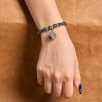 Shiny Black Gallstone Jerusalem-Inspired Bracelet