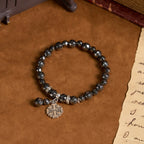 Shiny Black Gallstone Jerusalem-Inspired Bracelet