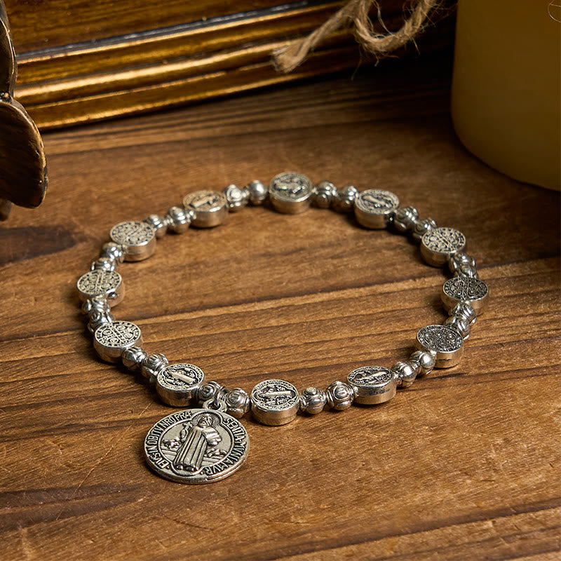 St. Benedict Crucifix Rose Bracelet