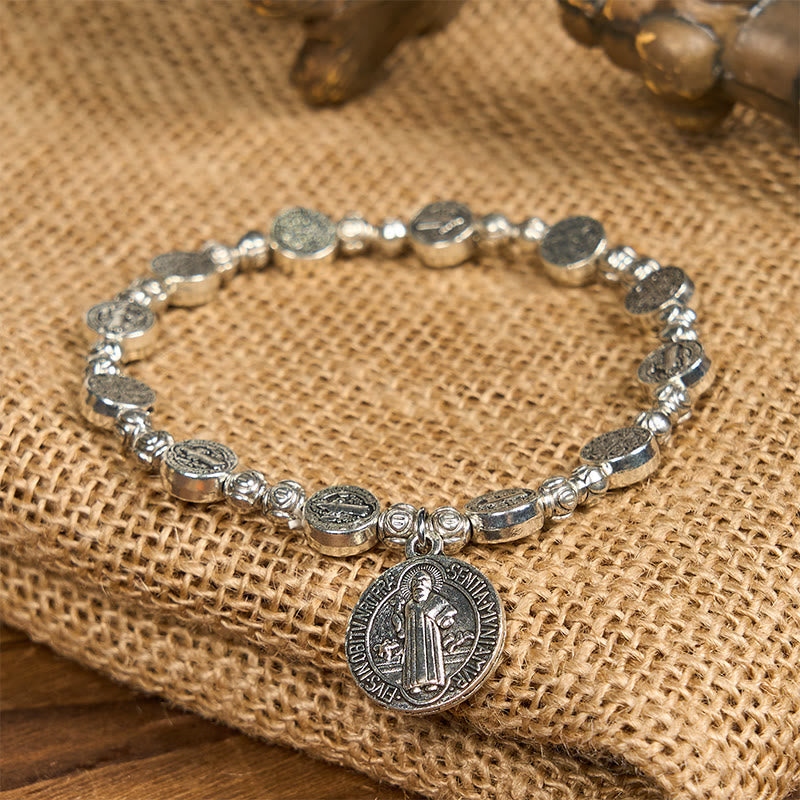 St. Benedict Crucifix Rose Bracelet