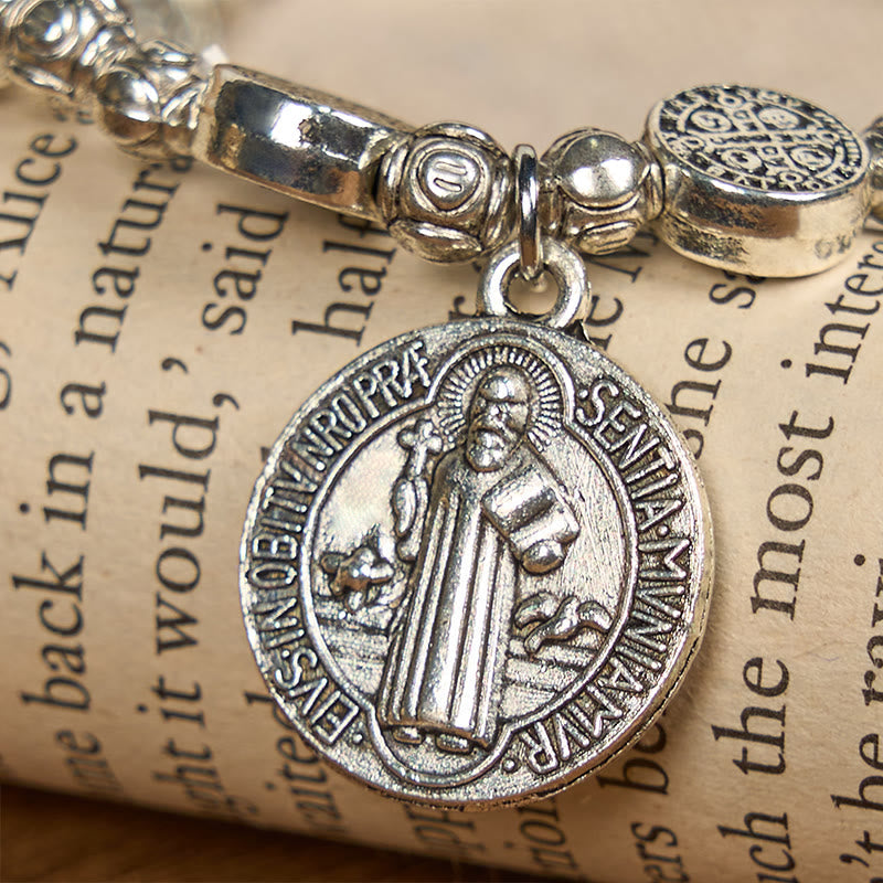 St. Benedict Crucifix Rose Bracelet