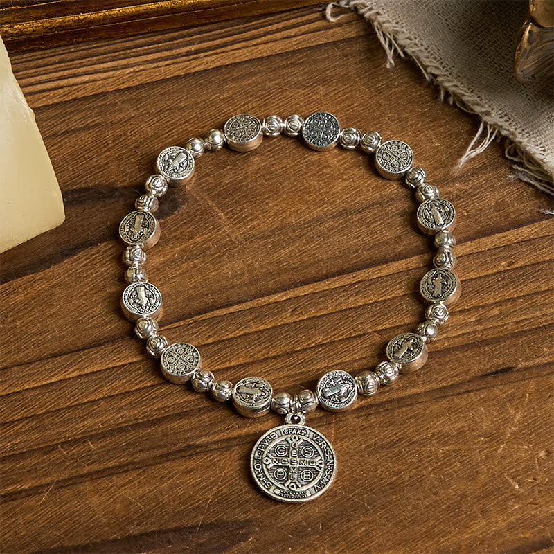 St. Benedict Crucifix Rose Bracelet