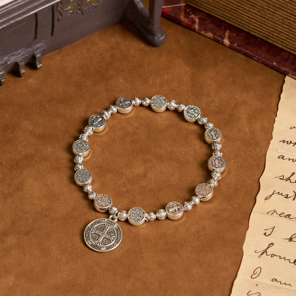 St. Benedict Crucifix Rose Bracelet