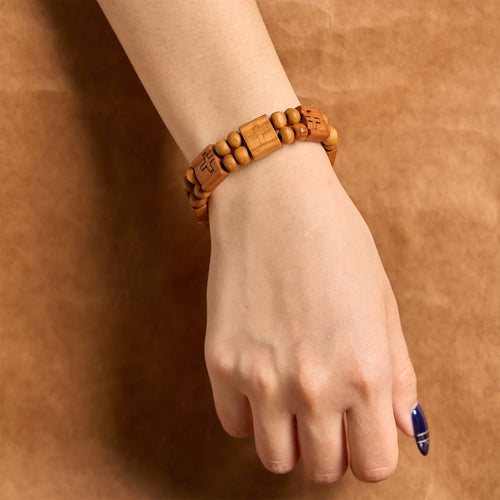 3colors Cross Wooden Bracelet