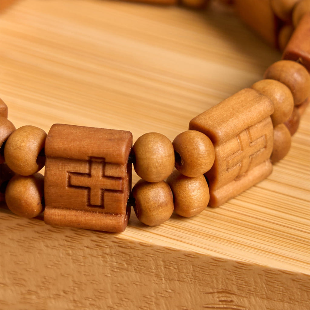 3colors Cross Wooden Bracelet