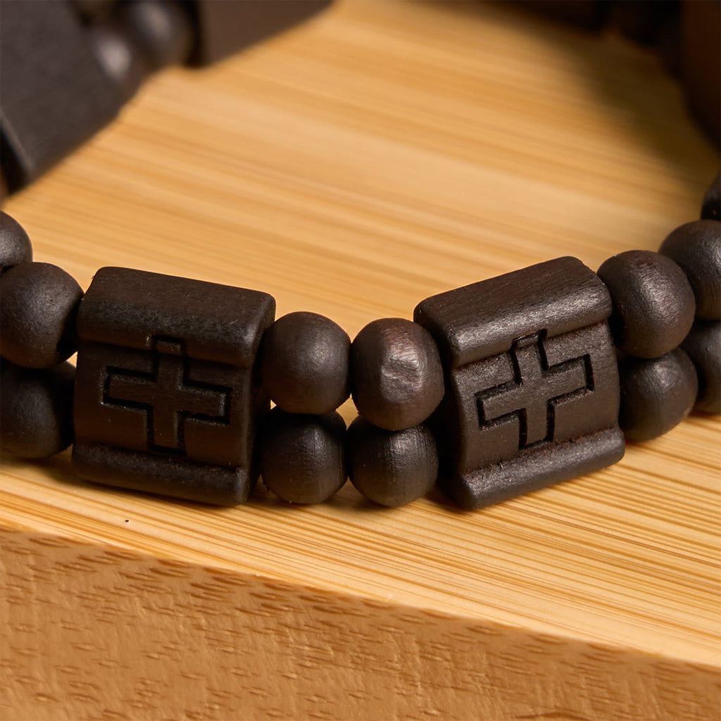 3colors Cross Wooden Bracelet