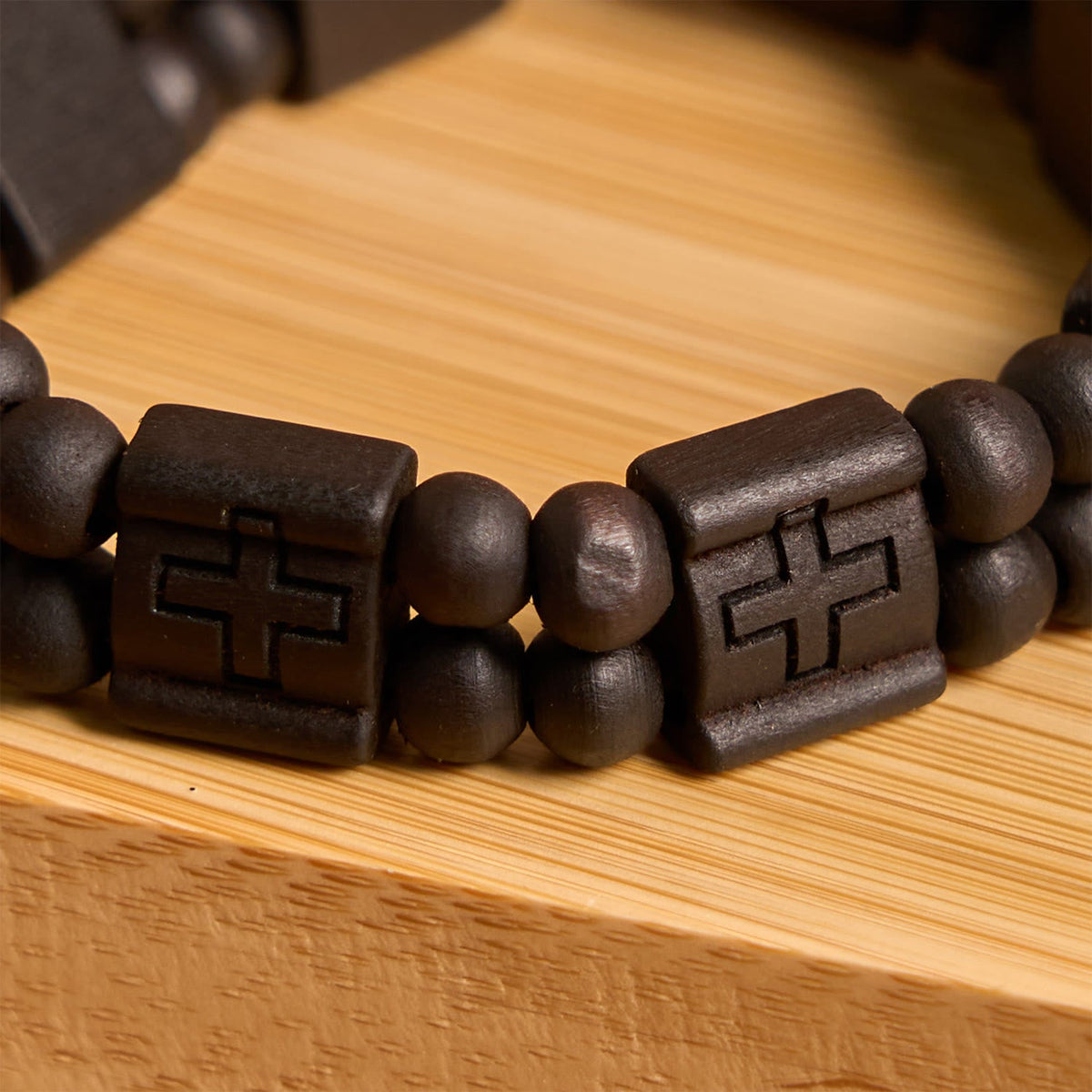 3colors Cross Wooden Bracelet
