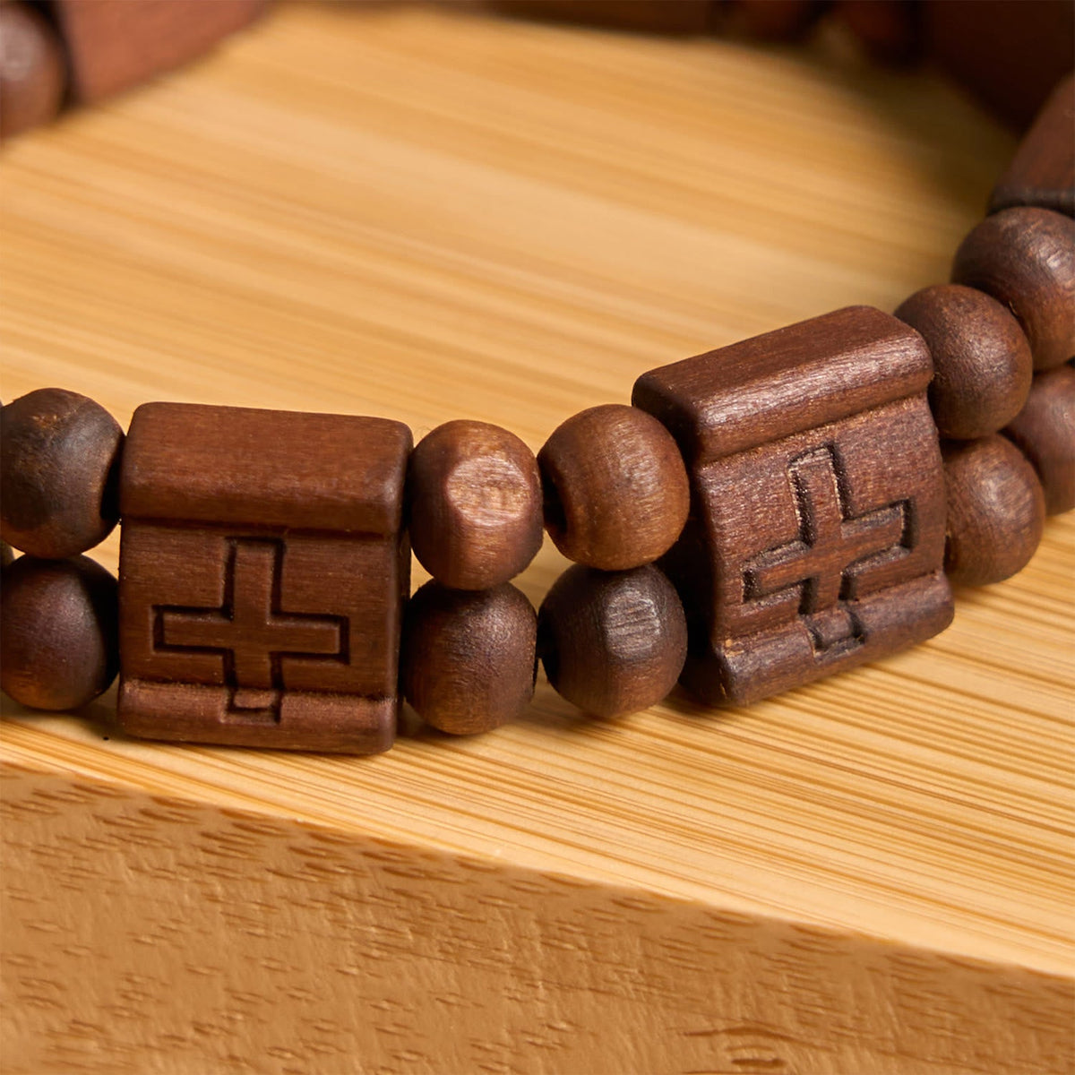 3colors Cross Wooden Bracelet