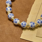 Our Lady Medal & Cross Floral-Inspired Bracelet
