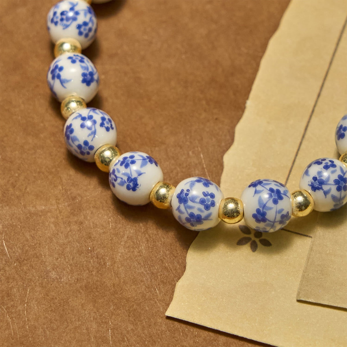 Our Lady Medal & Cross Floral-Inspired Bracelet