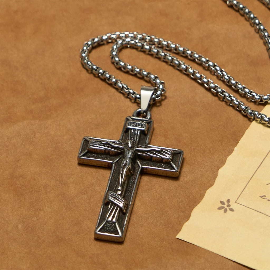 Retro Classic Style Crucifix Pendant Necklace