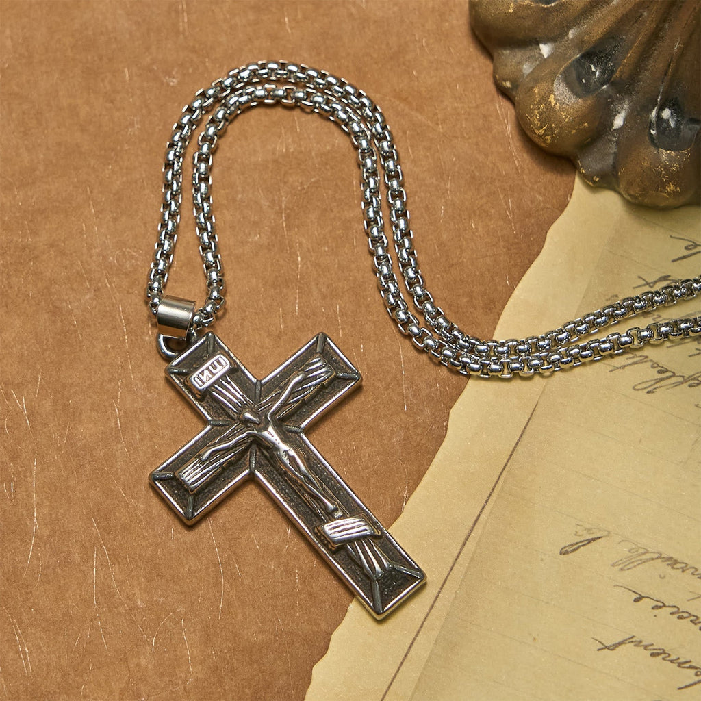 Retro Classic Style Crucifix Pendant Necklace