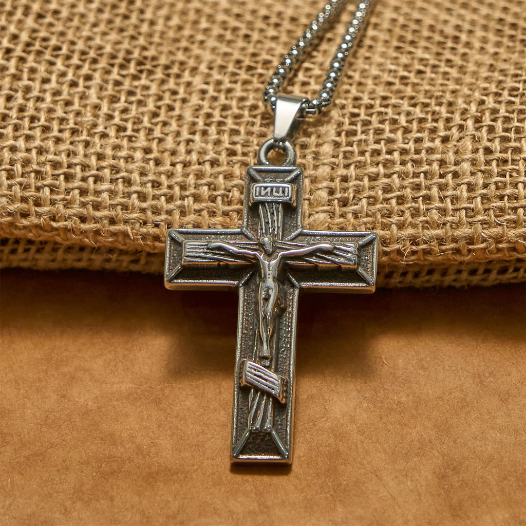 Retro Classic Style Crucifix Pendant Necklace