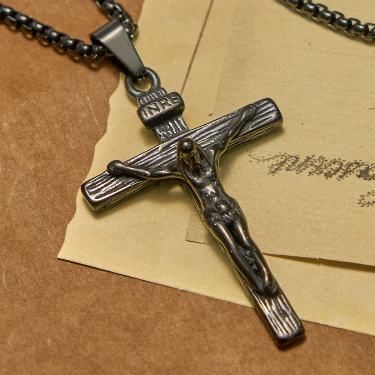 3color Crucifix Pendant Necklace