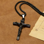 3color Crucifix Pendant Necklace