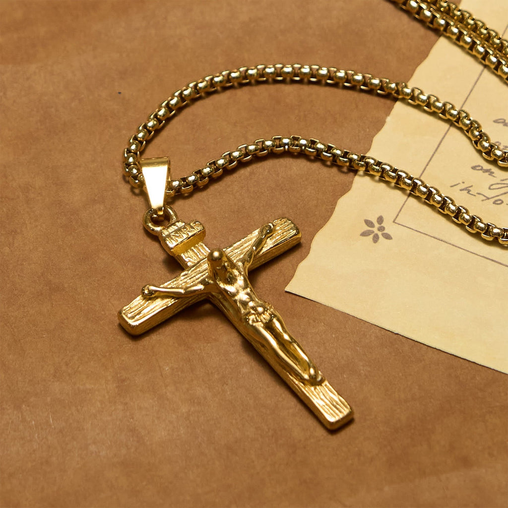 3color Crucifix Pendant Necklace