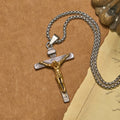 3color Crucifix Pendant Necklace