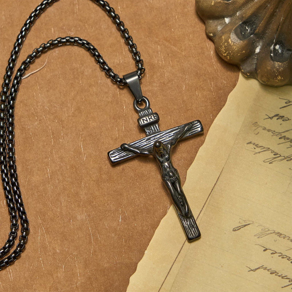 3color Crucifix Pendant Necklace