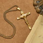 3color Crucifix Pendant Necklace