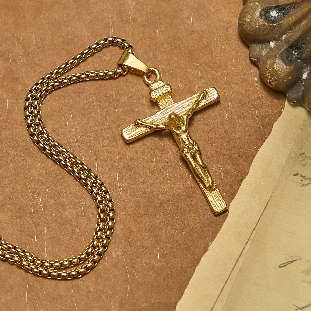3color Crucifix Pendant Necklace