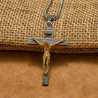 3color Crucifix Pendant Necklace