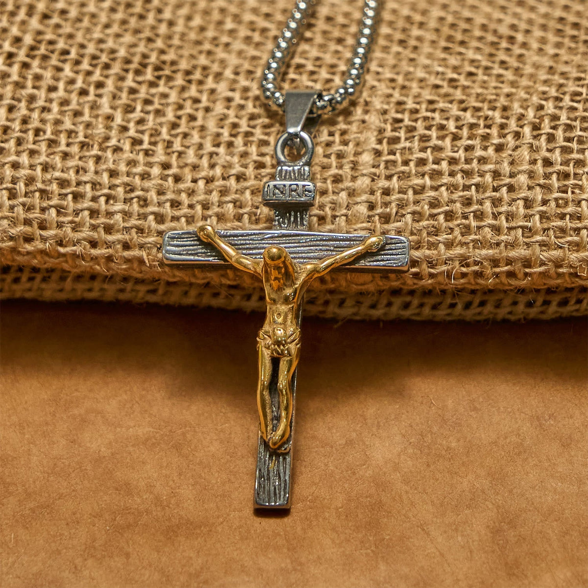 3color Crucifix Pendant Necklace