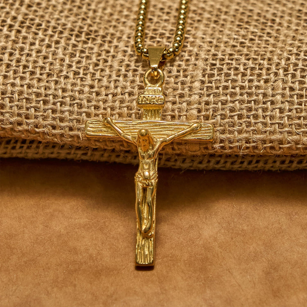 3color Crucifix Pendant Necklace