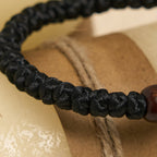 Blue & Black Cross-Knot String Bracelet