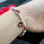 Enamel Holy Spirit with Cross and Rose Beads Bracelet