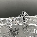 2colors Modern Ring with Cross & Regal Crown