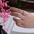 Minimalist 925 Silver Cross Ring with Ornate Rope Patterns
