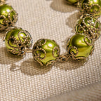 Matte Verdigris Beads with Bronze St. Benedict Medal & Crucifix