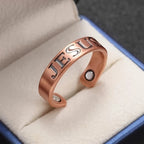 Minimalist Jesus Symbol Adjustable Copper Ring