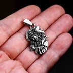 Classic Jesus with Crown of Thorns Cross Pendant Necklace