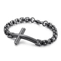 Multicolor Minimalist Cross Bracelet with Sleek Lines and Faithful