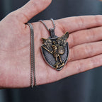 Vintage Shield St. Michael the Archangel Stainless Steel Pendant