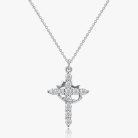 Modern Crowned in Faith Cross Necklace, Earrings