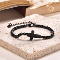 Minimalist Cross Chain Bracelets