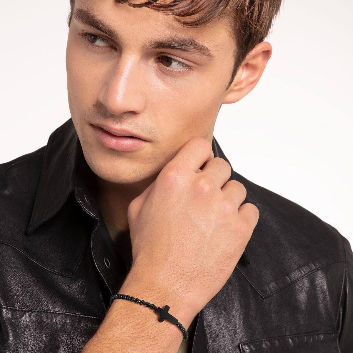 Minimalist Cross Chain Bracelets